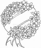 Funeral Wreath Stock Royalty Sash Vector Illustration Ribbon Blank Depositphotos Dreamstime sketch template