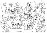 Hamtaro Hamster Hamsters Ausmalbilder Kawaii Malvorlagen Familie Gathered Azcoloring Coloringhome sketch template