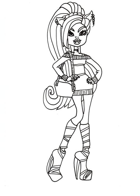 monster high clawdeen coloring pages  getcoloringscom