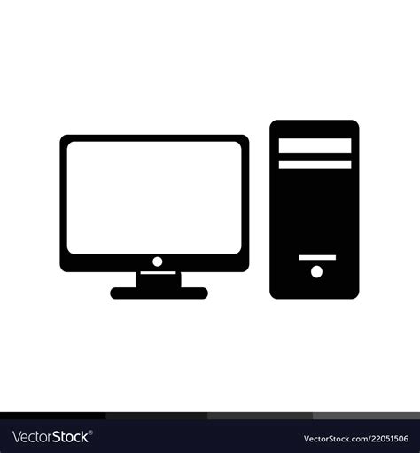 desktop computer icon design royalty  vector image