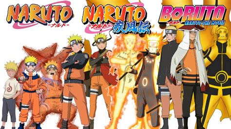 Evolution Of Naruto Uzumaki All Forms Modes Naruto