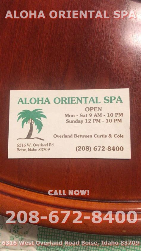 aloha oriental spa boise  tutto quello che ce da sapere