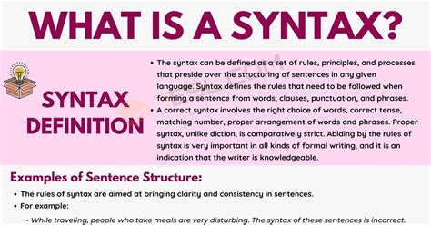 syntax definition  examples  syntax   english language esl syntax sentence