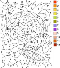 image result  color  number thanksgiving coloring pages fall