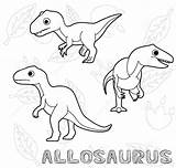 Allosaurus Coloring Coloringpagesonly sketch template