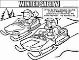 Coloring Snowmobile Safety Winter Colouring Pages Medium Resolution Template sketch template