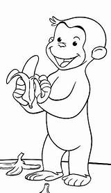 Curious George Coloring Face Pages Getdrawings sketch template
