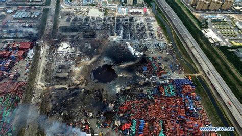 In Pictures Huge Crater Revealed At Tianjin Ground Zero As Area Is