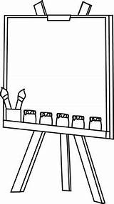 Easel Clipart Clip Canvas School Painting Blank Paint Supplies Cliparts Borders Framework Mycutegraphics Students Library Outline Clipartmag Board Slide Border sketch template