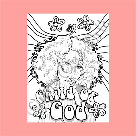 child  god coloring page etsy