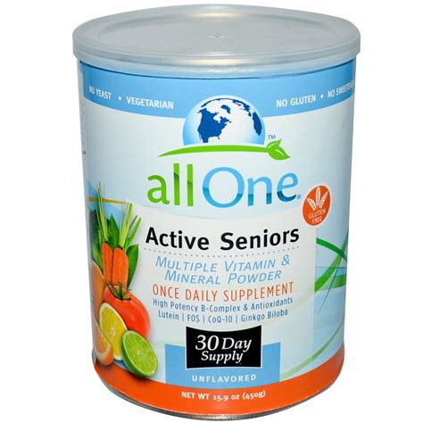 allone multiple vitamin mineral powder  active seniors  daily multivitamin mineral