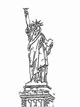 Liberty Statue Coloring Pages Printable Kids Sheets Template Turns Taking Cartoon sketch template