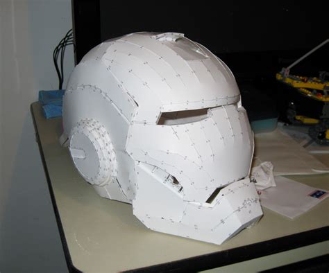 iron man papercraft helmet  vitaminzinc  deviantart