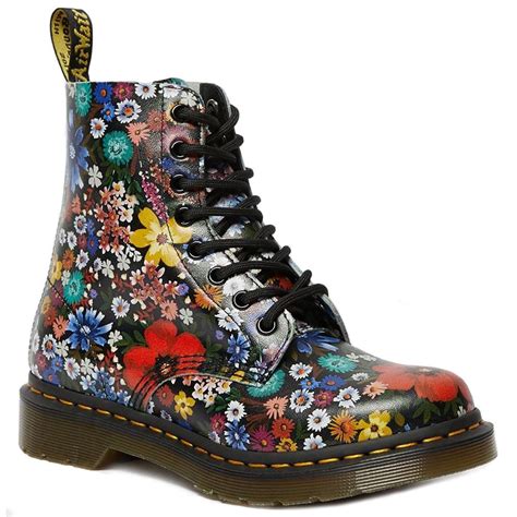dr martens  pascal wanderlust womens leather floral print boots
