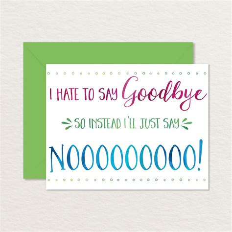printable goodbye card funny goodbye card printable