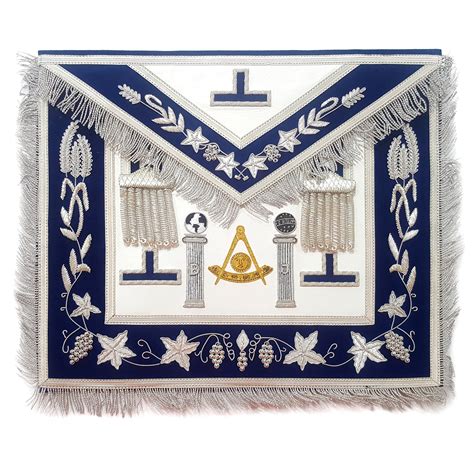 masonic  master apron boaz jachin pillars hand embroidery apron