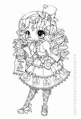 Coloring Yampuff Coloriage Deviantart Colorier Pages Lolita Manga Adult Little Dessin Colouring Rarity Yam Dolls Jadedragonne Girl Books Chibi Color sketch template