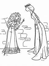 Coloring Queen Cloak Pages Merida Princess Arguing Elinor Color 1kb sketch template