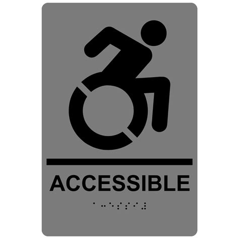 portrait accessible braille accessible sign rre rblkongray