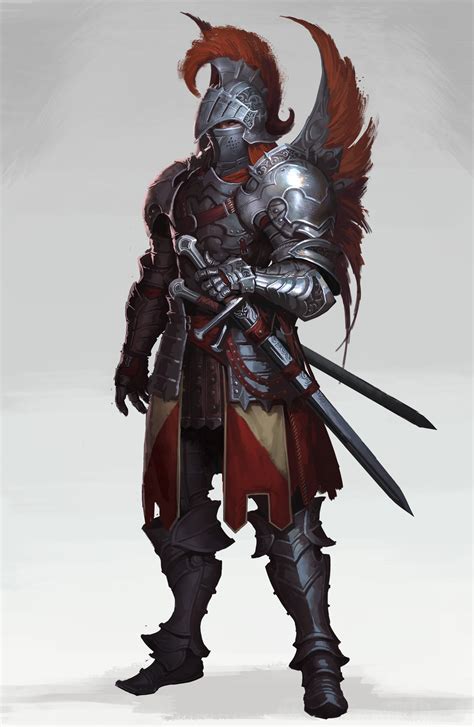 man dressed  armor  holding  swords