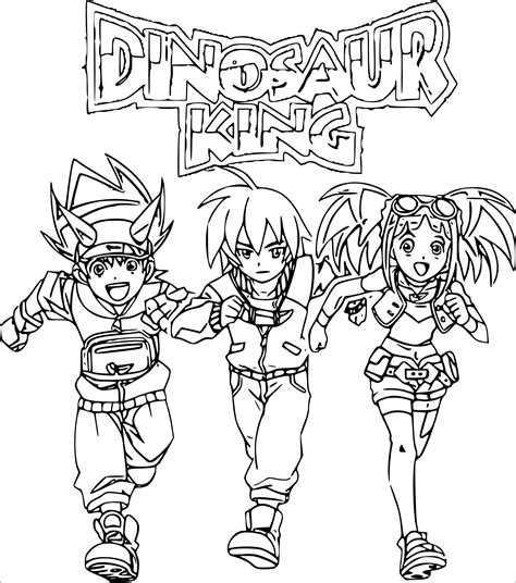 dinosaur king coloring pages  print bmp dungarees