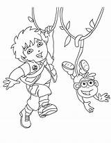 Diego Coloring Pages Printable Print Go Dora Kids Monkey Explorer Bestcoloringpagesforkids Printables Gabriel Swinging Cartoon Color Sheets Characters Getcolorings Popular sketch template