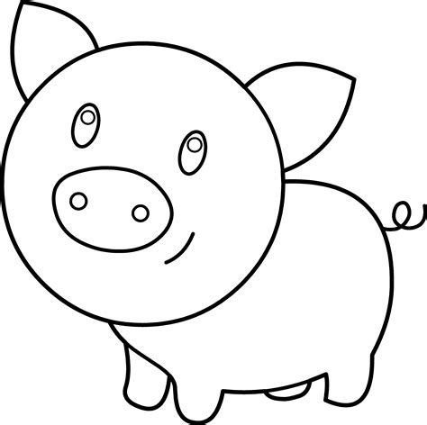 baby pig coloring pages cute clipart panda  clipart images
