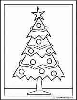 Tree Christmas Coloring Pages Preschool Neat Nice sketch template