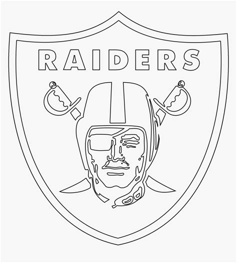 oakland raiders logo outline raiders logo coloring pages hd png