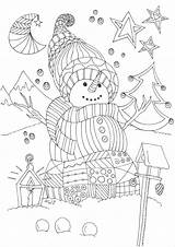 Coloring Pages Christmas Snowman Choose Board Winter sketch template