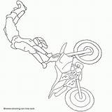 Freestyle Dirt Wheeling Dirtbike Saltos Salto öffnen Malvorlage Motorcross sketch template
