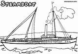 Ship Coloring Pages Steamboat Sheet Colorings Print sketch template