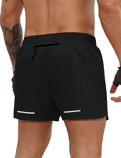 ododos mens  running shorts   zipper pocket quick dry lightweight athletic workout