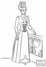 Coloring Pages Victorian Fashion Model Top Queen Era Printable Victoria History Girls Getdrawings Print Drawing Categories sketch template
