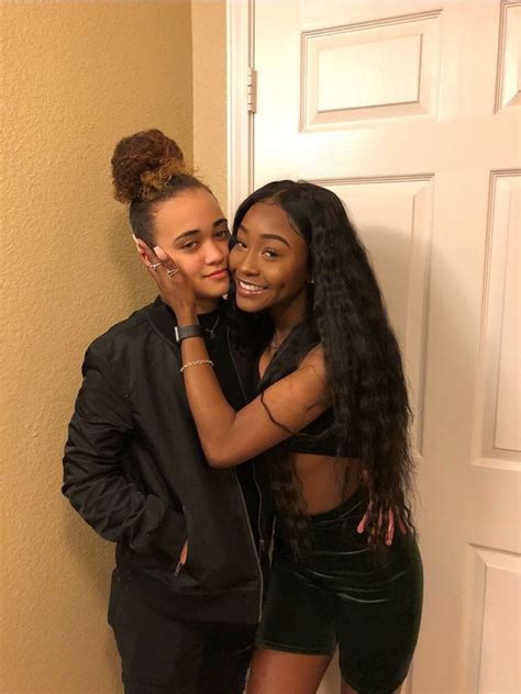 Pin By R A I N 💞☁️ On ☁️ C O U P L E S ☁️ Cute Lesbian Couples Black