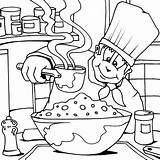 Chef Coloring Pages Colouring Kitchen Masterchef Printable Color Template Getcolorings Getdrawings Picolour sketch template