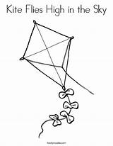 Coloring Sky Kite Flies High Built California Usa sketch template