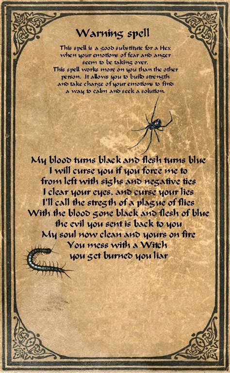 Printable Spell Pages – Witches Of The Craft® Witch Spell Book