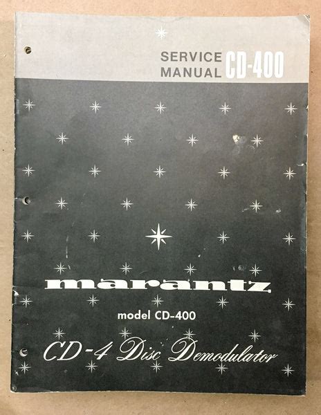 marantz cd  disc demodulator service manual original vintage audio store vintage