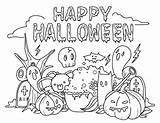 Halloween Coloring Happy Pages Printable Pdf Size sketch template