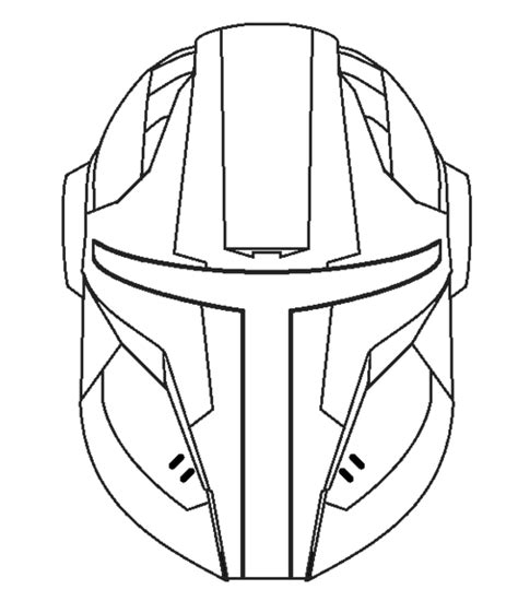 mandalorian helmet drawing png helmet