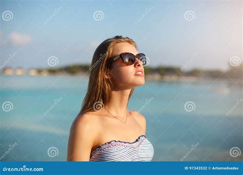 Spa Wellness Beach Beauty Woman In Bikini Swimwear Relaxing And Sun