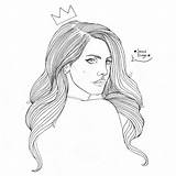 Coloring Del Rey Pages Lana Tumblr Template Sketch sketch template