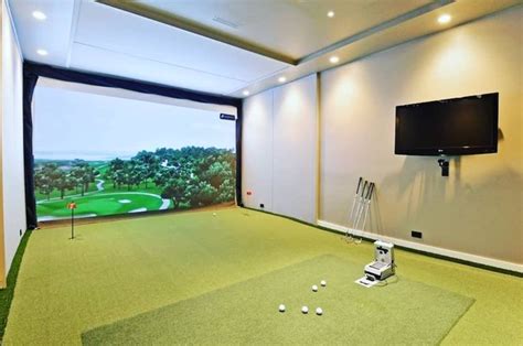 love  design   golf simulator room  house    gc launch monitor