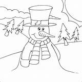 Snowman Hat Coloring Pages Okul Colouring Print Printable sketch template