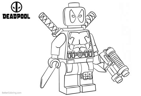 lego deadpool coloring pages  printable coloring pages