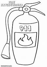Extinguisher Colorings sketch template