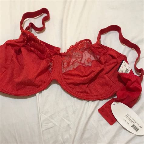 Prima Donna Intimates And Sleepwear Prima Donna Red Floral Lace Bra