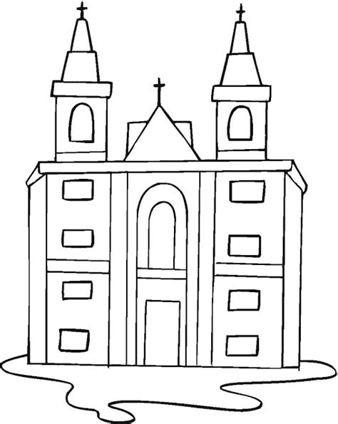 church  buildings  architecture printable coloring pages