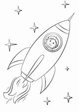 Rocket Coloring Astronaut Space Pages Boy Printable Flying Kids Ausmalbild Sheets Drawing Ausmalbilder Zum Ausdrucken Preschool Book Rakete sketch template